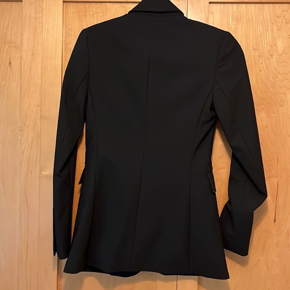 Express Design Studio black blazer EUC all pockets are functional with silk feel - Picture 2 of 11